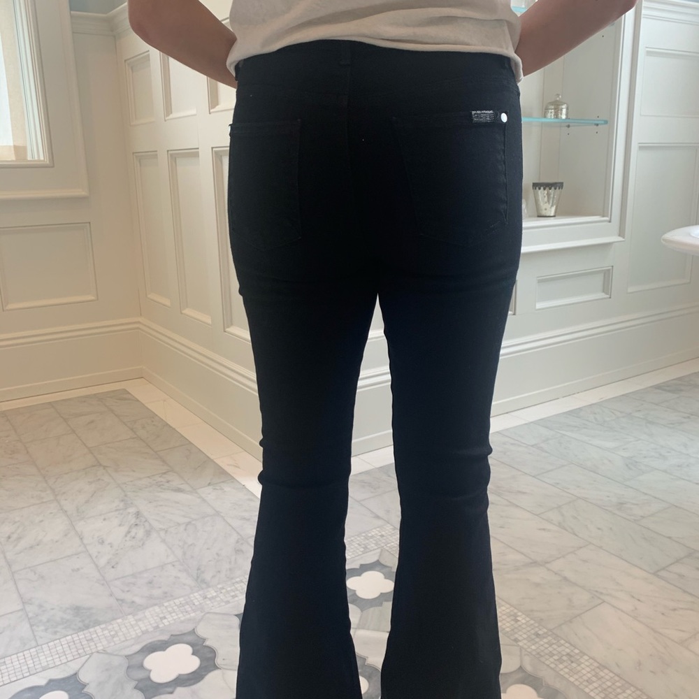 Black flare 7 jeans